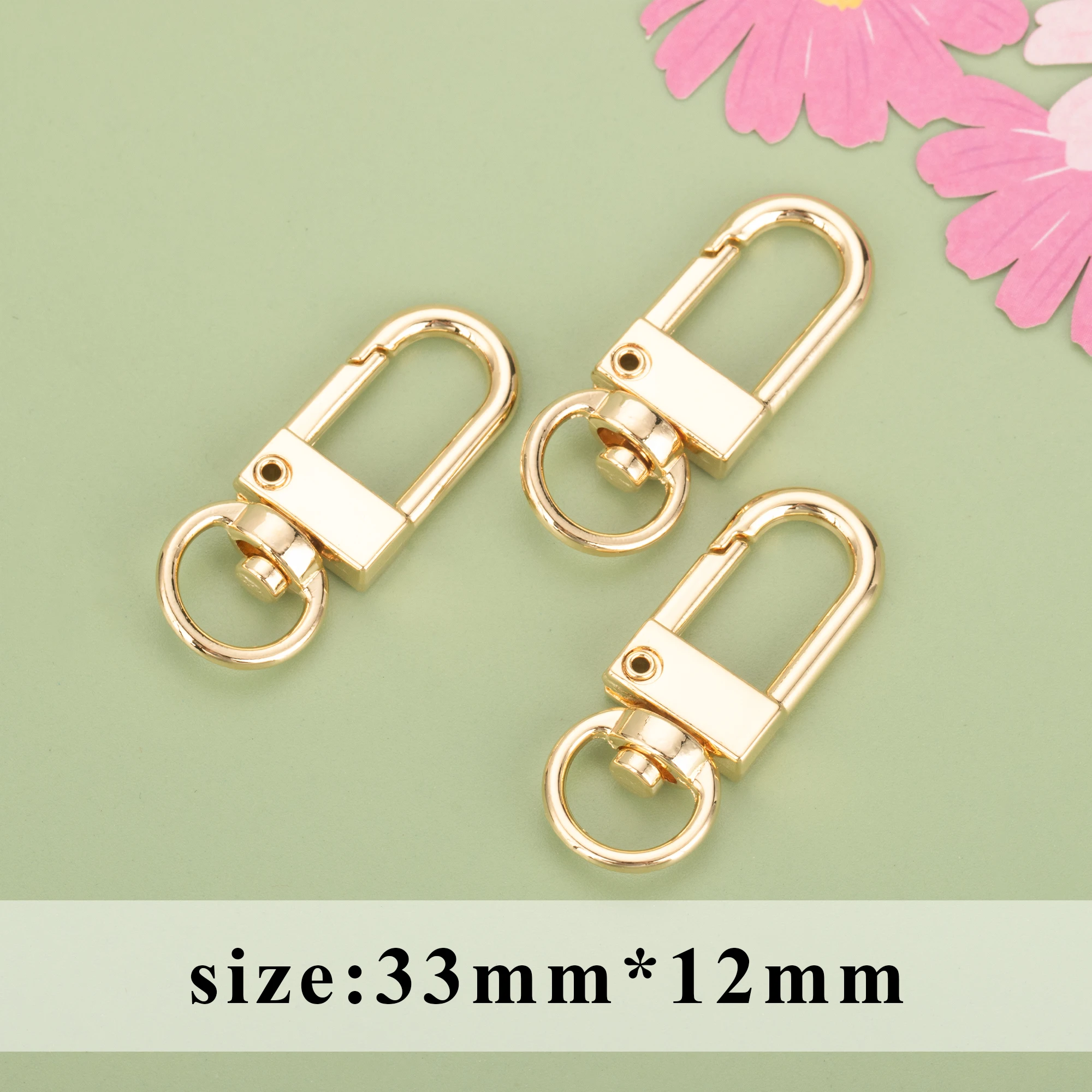 YEGUI M817,jewelry accessories,18k gold plated,0.3 microns, lobster clasp hooks,necklace bracelet,jewelry making,10pcs/lot