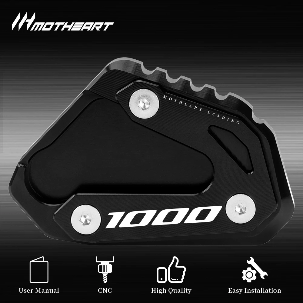 Motorcycle Side Stand Enlarger Pad For GSX‑R 1000 2017‑2025 GSX‑R 1000R 2017‑2026 Kickstand Support CNC Aluminum Accessories