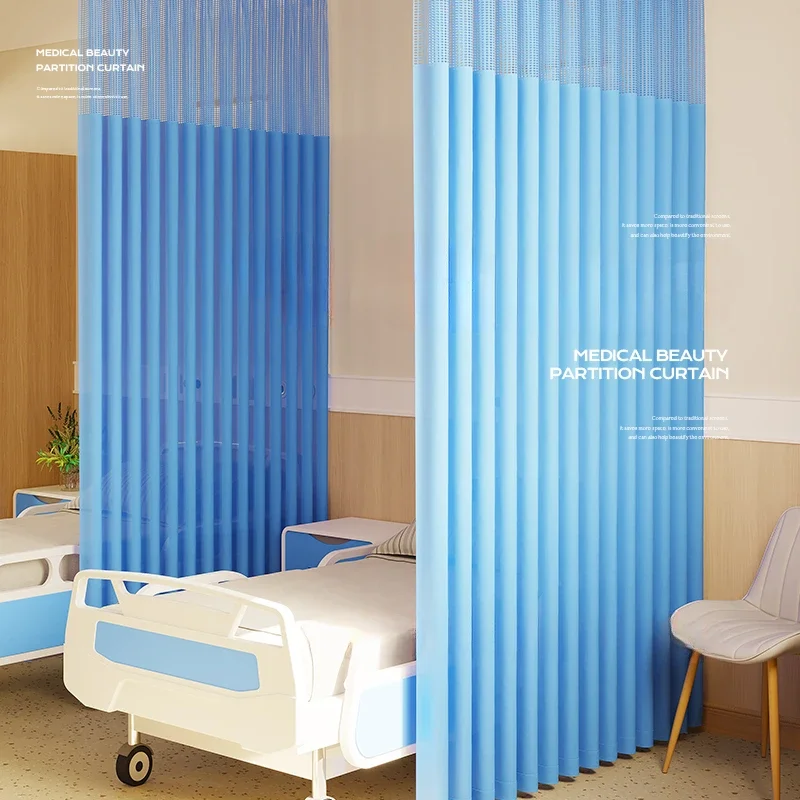 

Curtains for Hospital Beauty Salon Bed Partition Medical Health Center Curved U-shaped L-shaped Impermeable Privacy