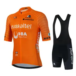 Euskaltel-メンズサイクリングウェアセット,夏のジェルシャツとショーツ,マウンテンバイク,MTB,2023