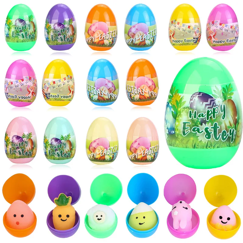 10Pcs Mini Cute Easter Twister Egg Surprise Egg Toys Creative Kids Easter Birthday Party Raffle Twister Egg Toy Small Toy Inside