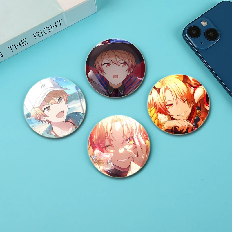 Tenma Tsukasa Cartoon Badge Popularity Musician Cute Brooches Cosplay Music Game Enamel Pins for Clothes Collar Jewelry Gifts