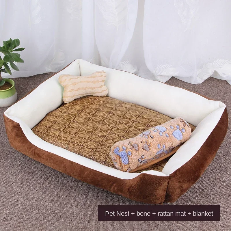 

Bone Pet Bed Warm Linen Cat House For Small Medium Large Dog Soft Washable Puppy Cotton Kennel Wash Ship From Germany dog kennel