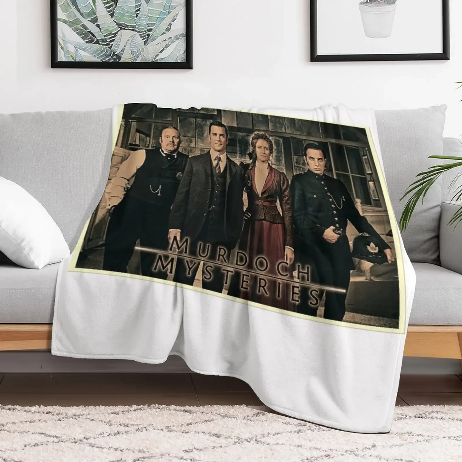 Murdoch Mysteries Dramatic Print Throw Blanket Polar Vintage Softest Blankets