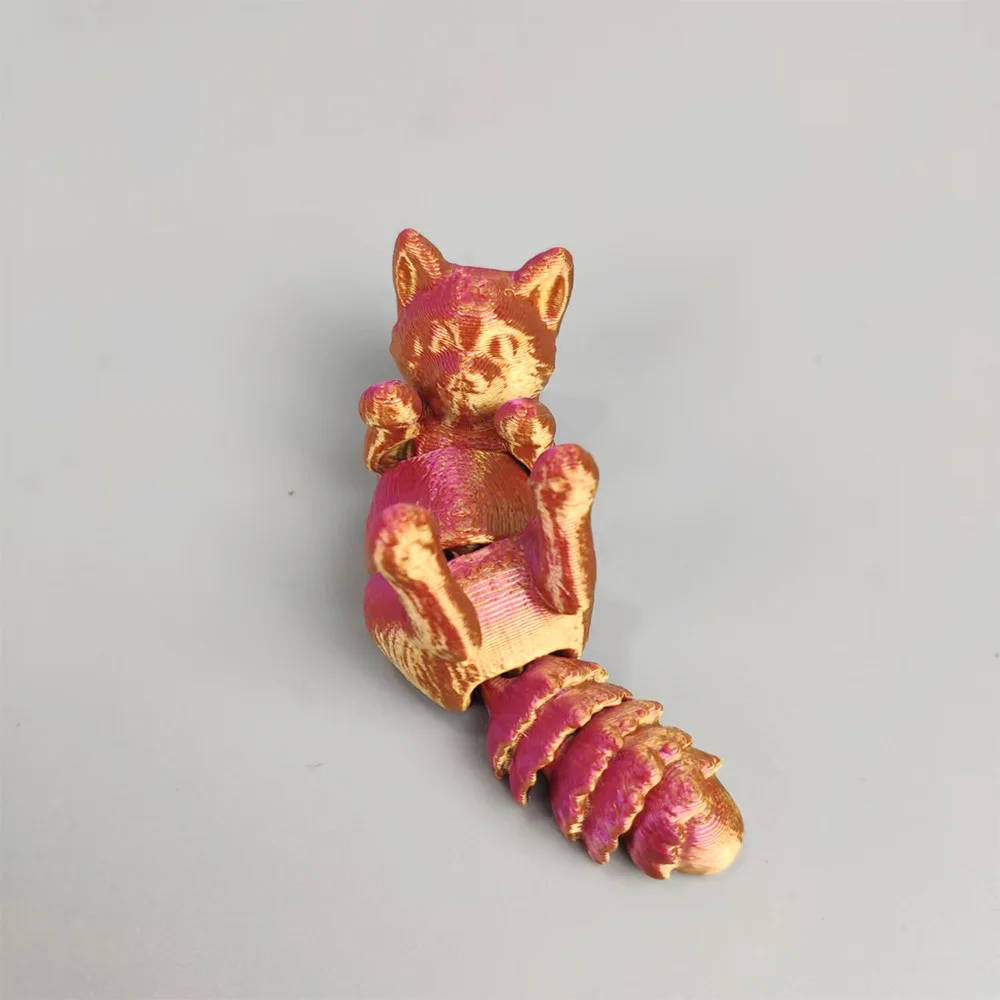 3D Afdrukken Lighouding Leuke Kat Speelgoed Grappige Simulatie Kat Dierlijke Gewrichten Beweegbare Figuur Model Desktop Ornament Kinderen Speelgoed Cadeau