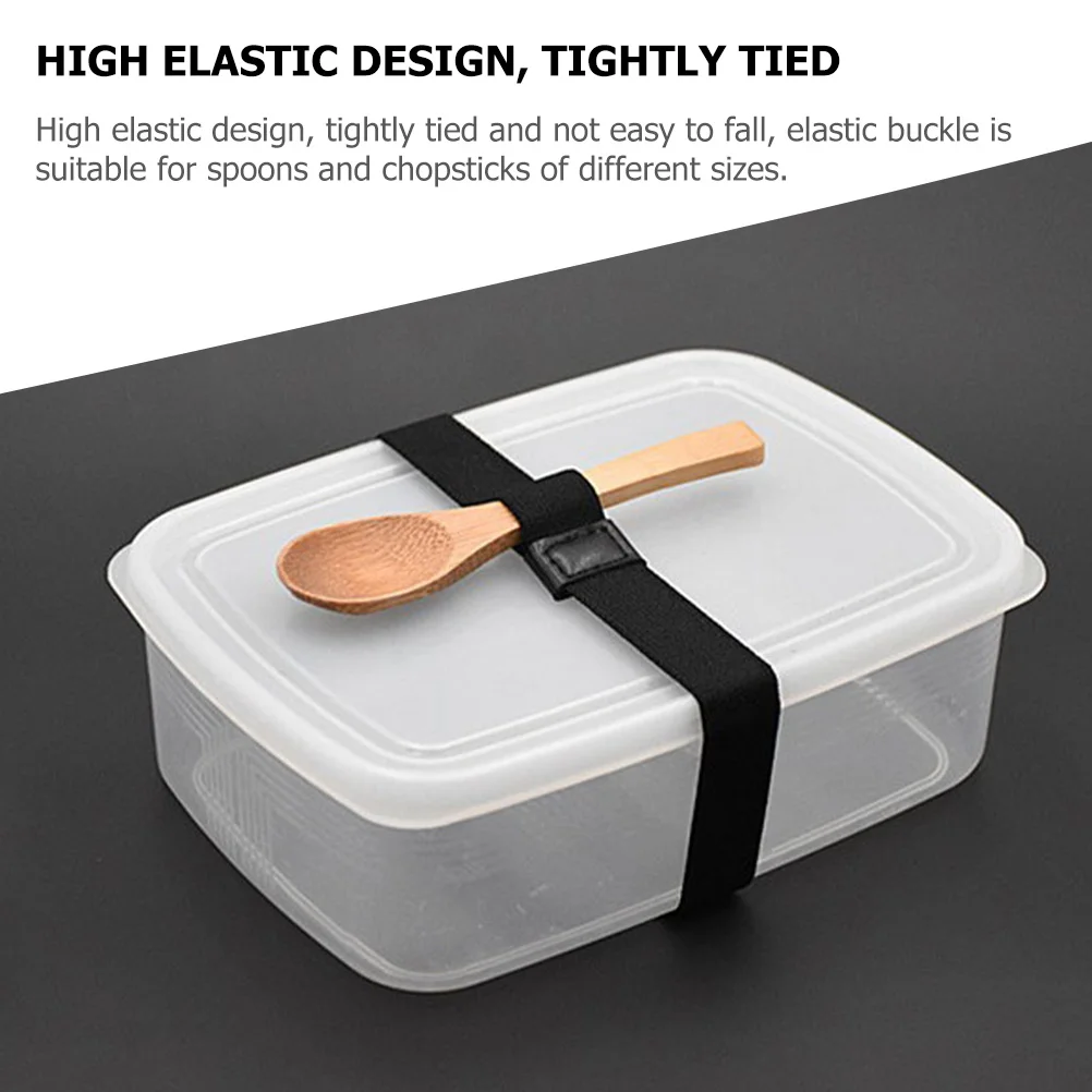 8Pcs Bento Box Straps Flexible Elastic Lunch Box Bands Lightweight Lunch Container Bands Bento Fixing Band Outdoor Lunchbox Band