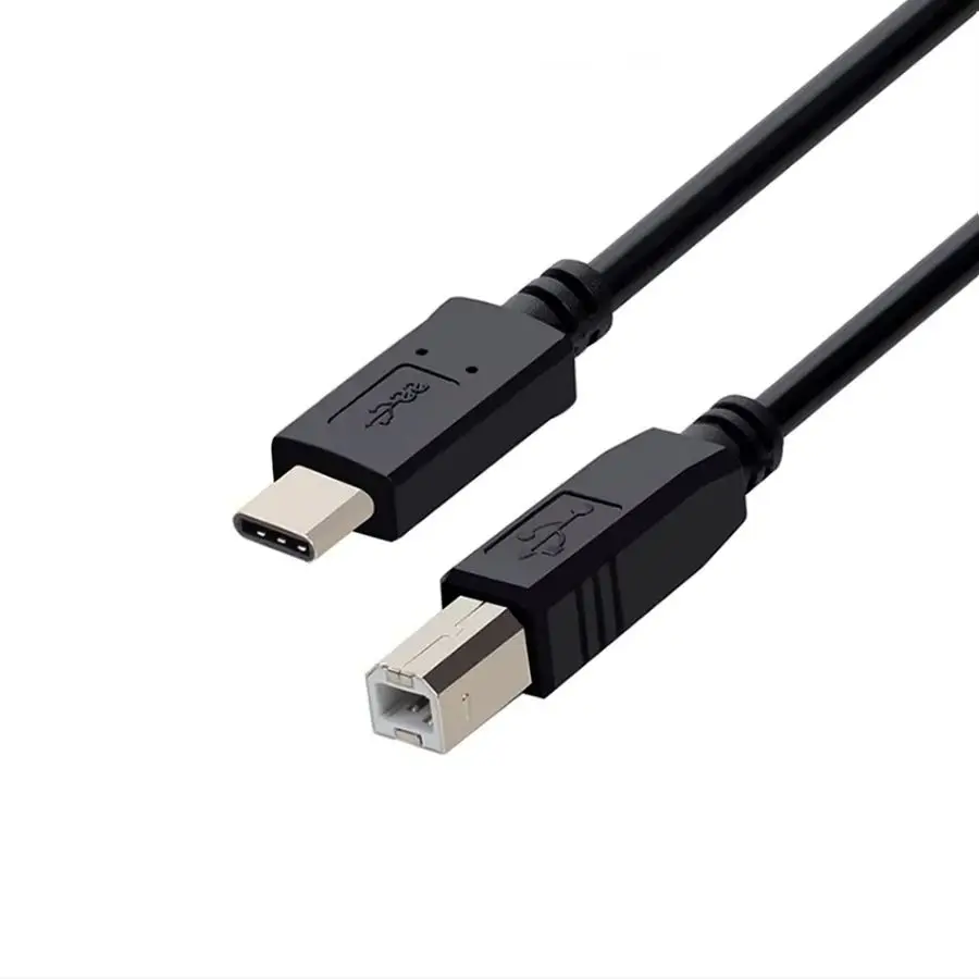 1m 2m 3m 5m USB2.0 Data Cable Type-C Male to USB-B Male Cord Compatible for Macbook Laptop Link Printer Scanner MIDI DJ Keyboard