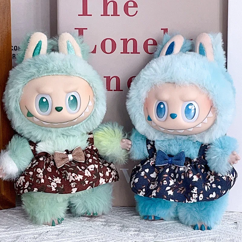 

17cm Labubu 1-3 Gen Doll Outfits | Vintage Dress | Clothes for Labubu Plush Pendants Accessories