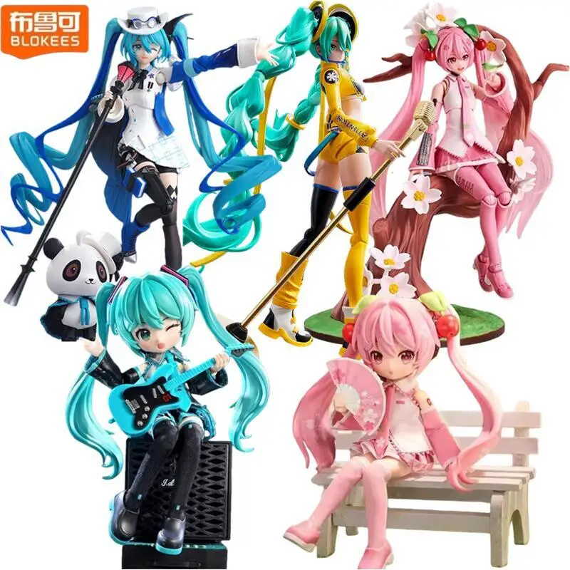 original-blokees-hatsune-miku-action-figure-sakura-miku-assembled-model-pvc-movable-doll-anime-collection-toy-birthday-gift