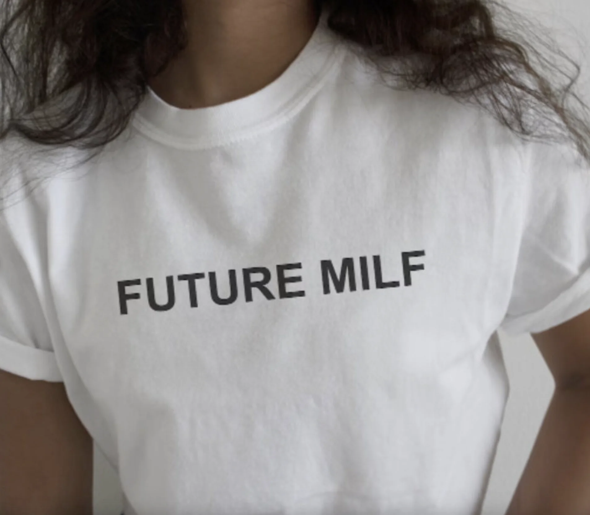 Future Milf Letter Print Tops Tees Short Sleeve Cotton Unisex Graphic Tshirt Vintage Women Clothing