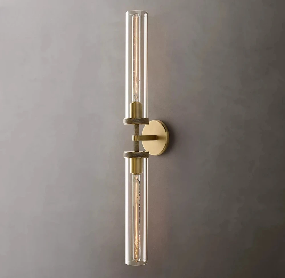 

Modern Glass Wall Lamps Lustre LED Lambeth Knurled Linear Sconce Lamp Glass Wall Light