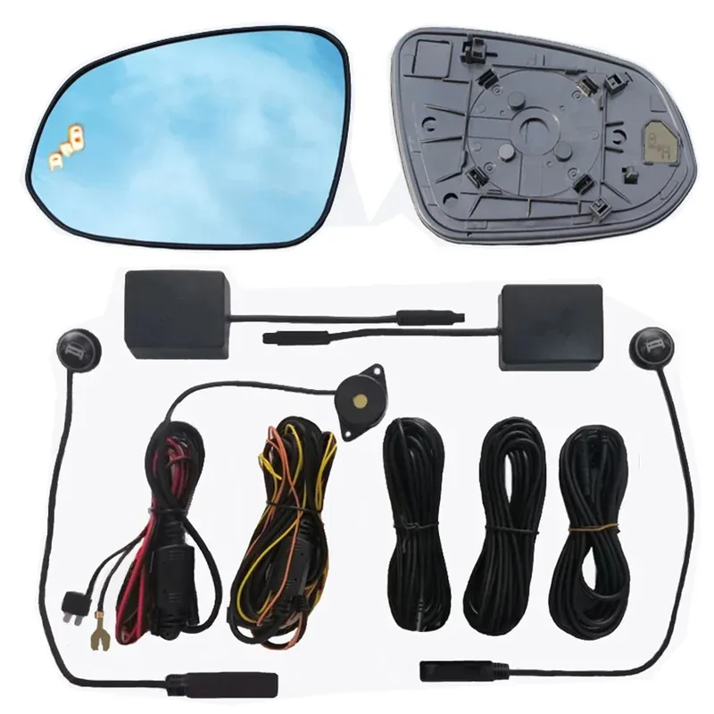 ระบบเตือนภัยรถยนต์ เซ็นเซอร์ตรวจจับจุดบอด ไฟ LED กระจกมองข้าง สำหรับรถยนต์ไฮแลนเดอร์ อัลฟาร์ด RAV4