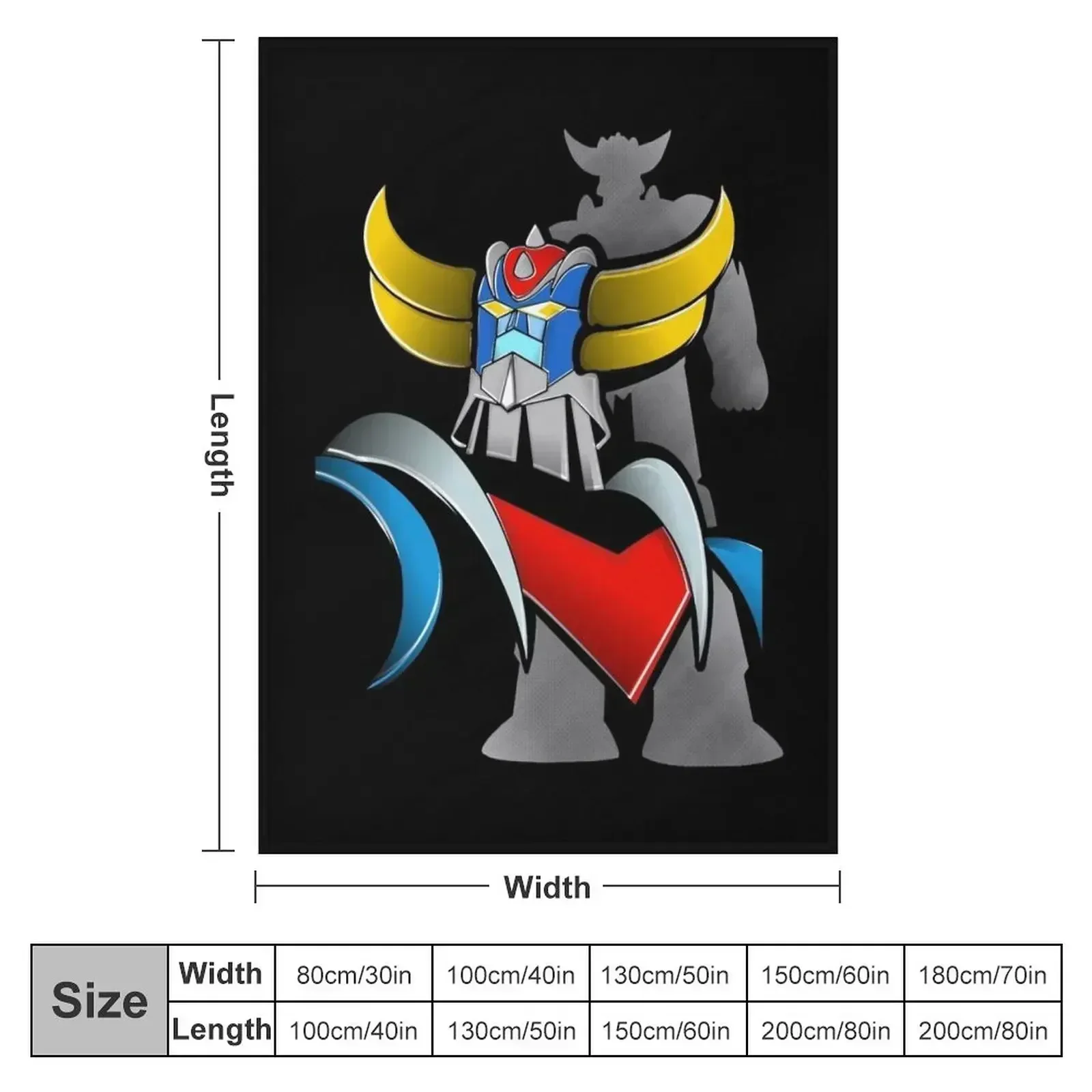 Goldorak, Grendizer, Vintage Goldorak Throw Blanket Soft Big christmas decoration Blankets