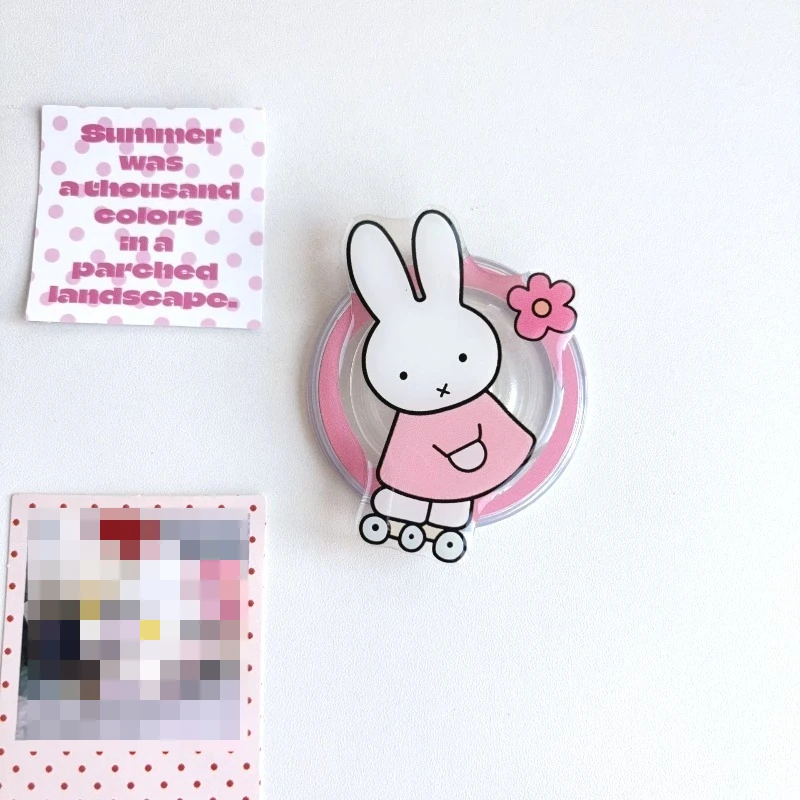 Miffy Tearful Bunny Magnetic for MagSafe Strong Adhesive Force Cartoon Flower Rabbit Lazy Airbag Design Universal Phone Holder