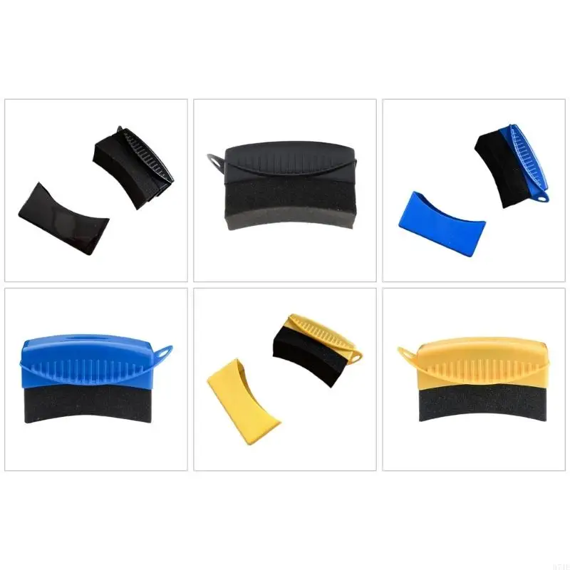 37JE Tire Dressing Applicator Pad, Tyre Foam Applicator Sponzen Contouren Tyre Wheel Car Cleaning Tool