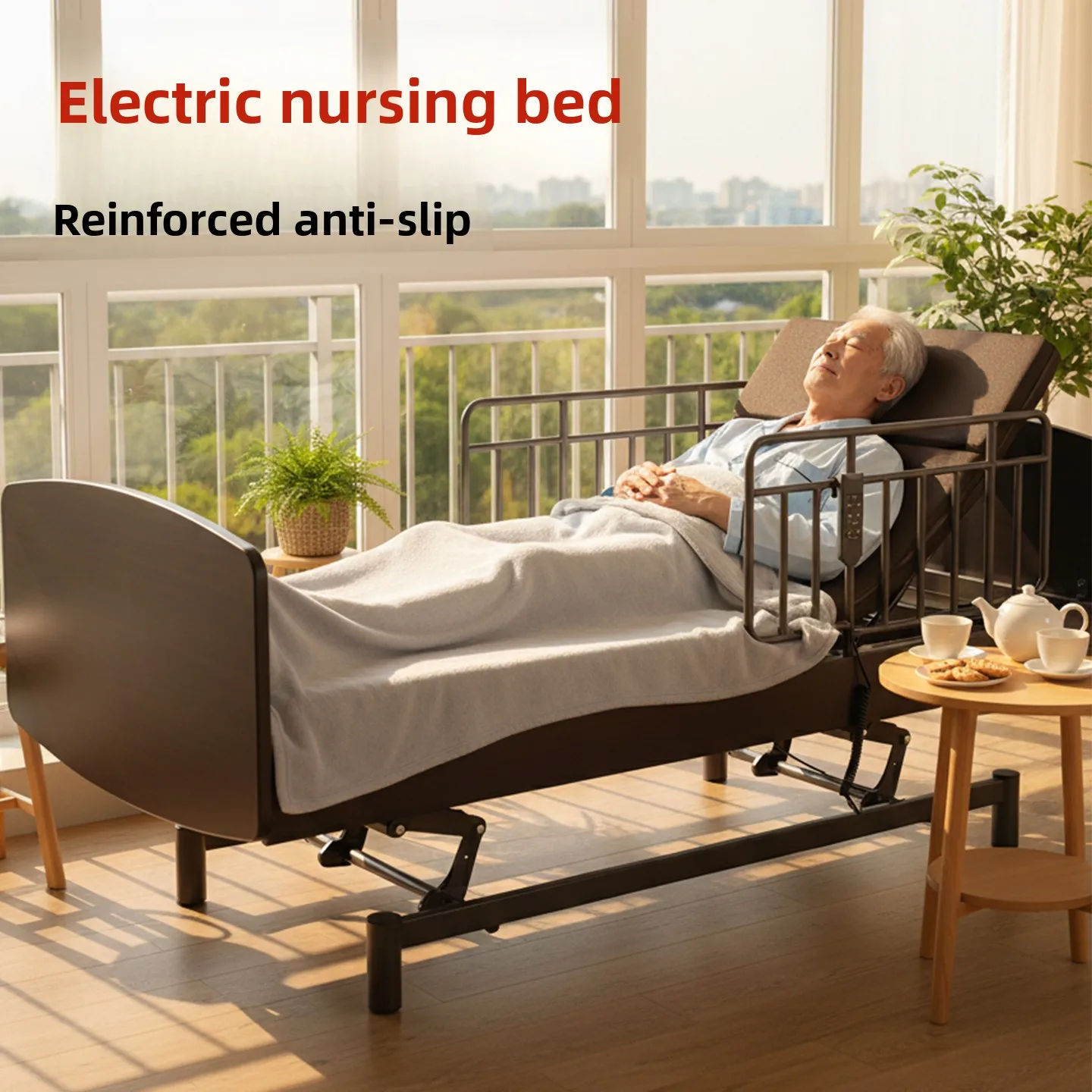LMM multi-functional elderly intelligent electric folding bed household remote control automatic lifting bed