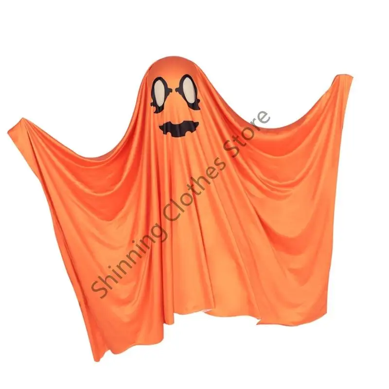 M68A Sofistic Sofistic Pumpkin tem temas halloween manto tecido respirável um tamanho, a maioria crianças para