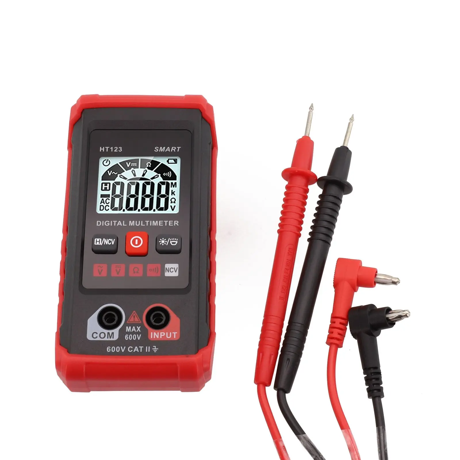 HT123 Digital Multimeter Measures ACDC Voltage NCV Detection Removable Battery Compartment Low Battery Indication