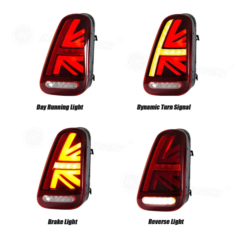 2pcs LED Tail Light For BMW Mini Cooper R50 R52 R53 2001-2007 Accessories Modified Car Union Jack Styling Rear Light Assembly