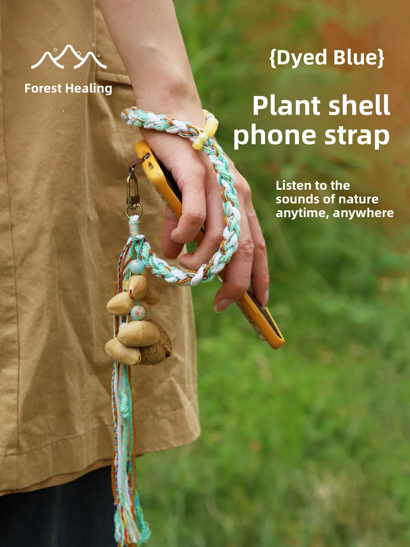 Menshino Plant  Mobile Phone Lanyard Handmade Crafted Fruit  Bell Healing Pendant Creative Home Decoration Accessories