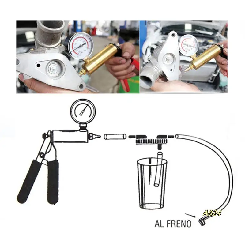 Auto Diagnostic-Tool Car Auto Handheld Vacuum Pump Brake Bleeder Adaptor Fluid Reservoir Oil Tester Tools Kit