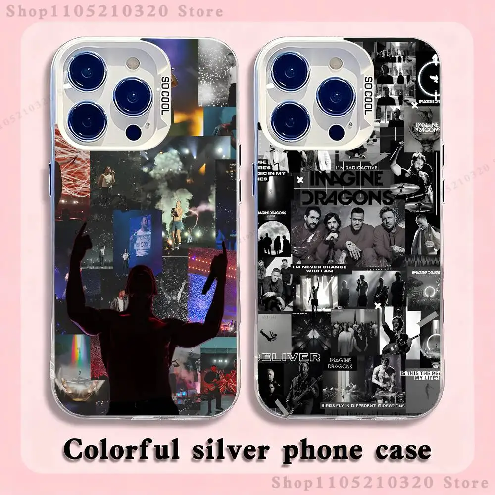 

I-Imagine D-Dragons Band Phone Case For iPhone 17,16,15,14,13,12,11,Mini,Pro,E,MAX White Matte Silicone Whtie Cover