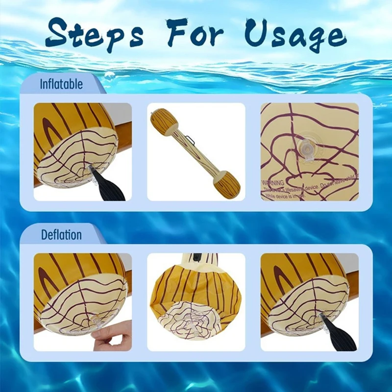 공기 주입식 플로팅 줄 장난감, 성인 어린이 수영장 파티 세트, 통나무 뗏목, 여름 해변 게임 장난감