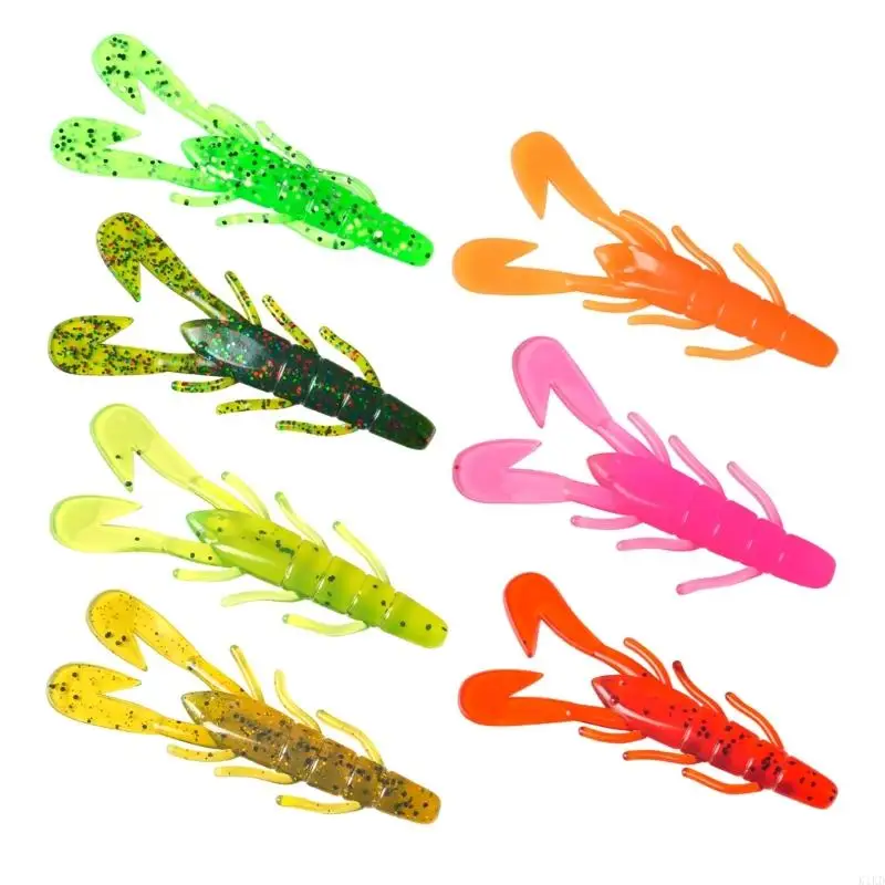 

K1KD Fishing Baits Lure for Trout 8cm 6g Shrimp Swimbait Fishing Tackle 10pcs