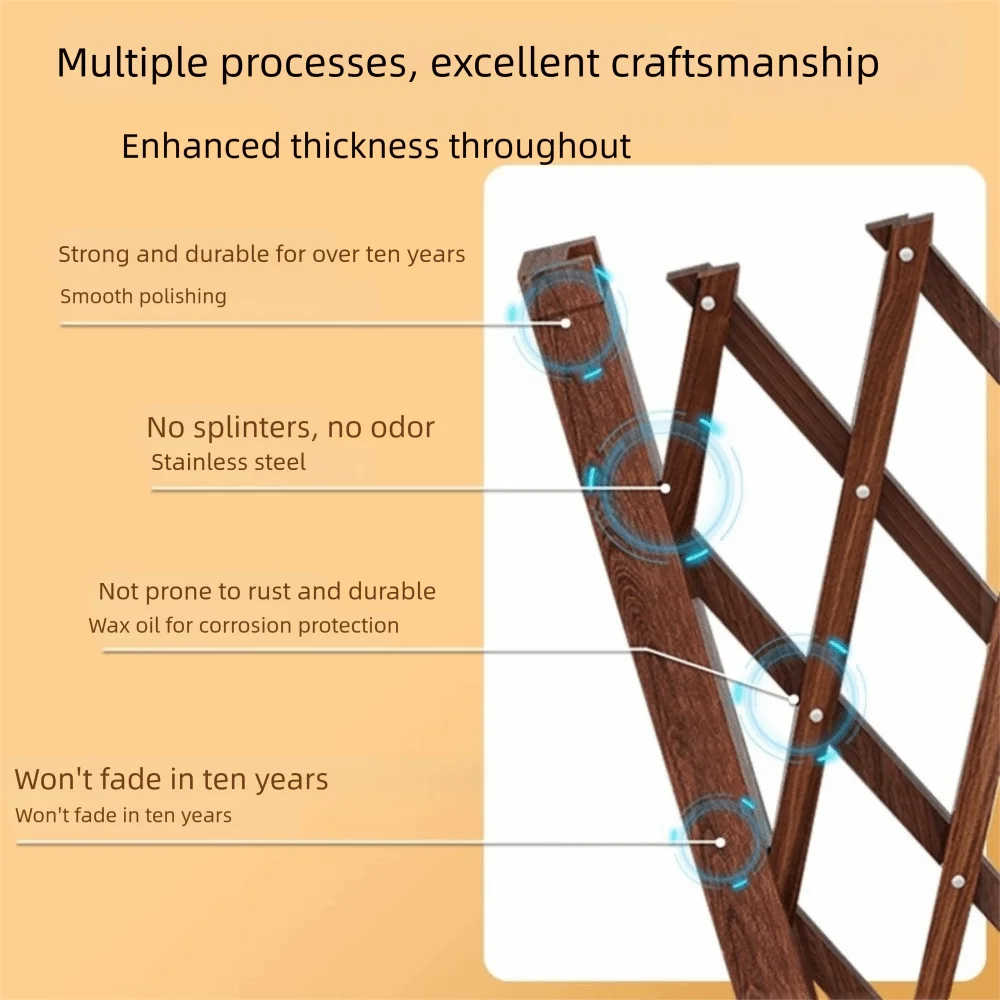 Stretchable Wooden Fence 50/70cm Durable/odorless Home Garden Fence Usable Multi-layer Paint Spray Extended Trellis Fence