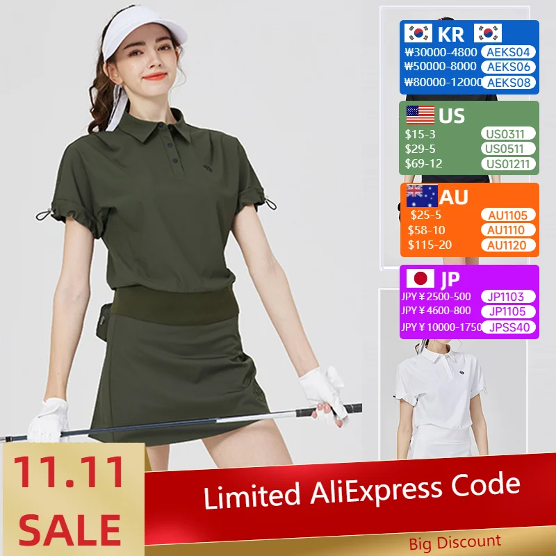 

Blktee женская одежда для гольфа топ с короткими рукавами эластичная дышащая свободная рубашка поло женская теннисная юбка на трапециевидной подкладке юбки для гольфа с сумкой