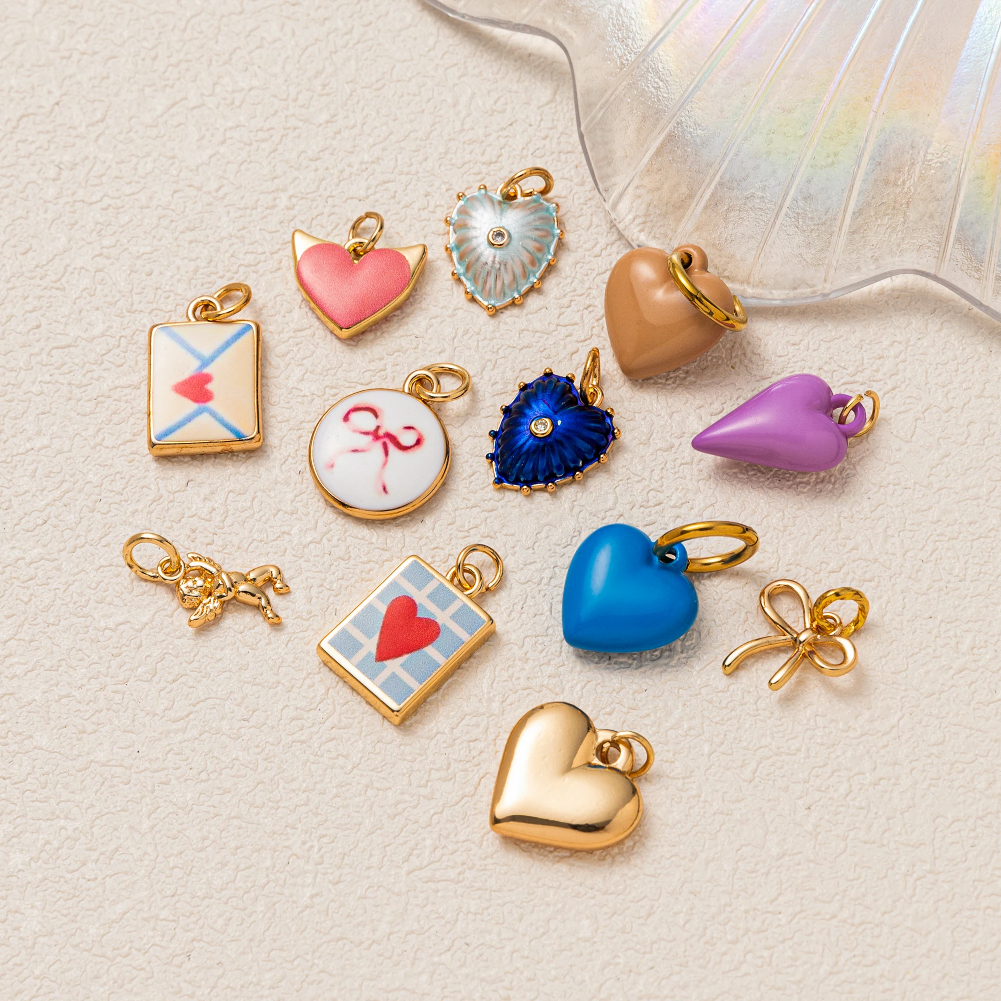 

DIY Love Flower Bow Pendant Simple Personalized Multi Style Popular Jewelry for Creative Crafting