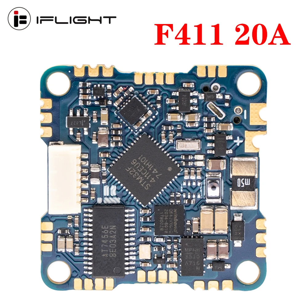 

IFlight Whoop F411 F4 20A AIO Board (BMI270) BLHeli-S 5V 2A USB Micro с монтажными отверстиями 25,5*25,5 мм для дрона RC FPV