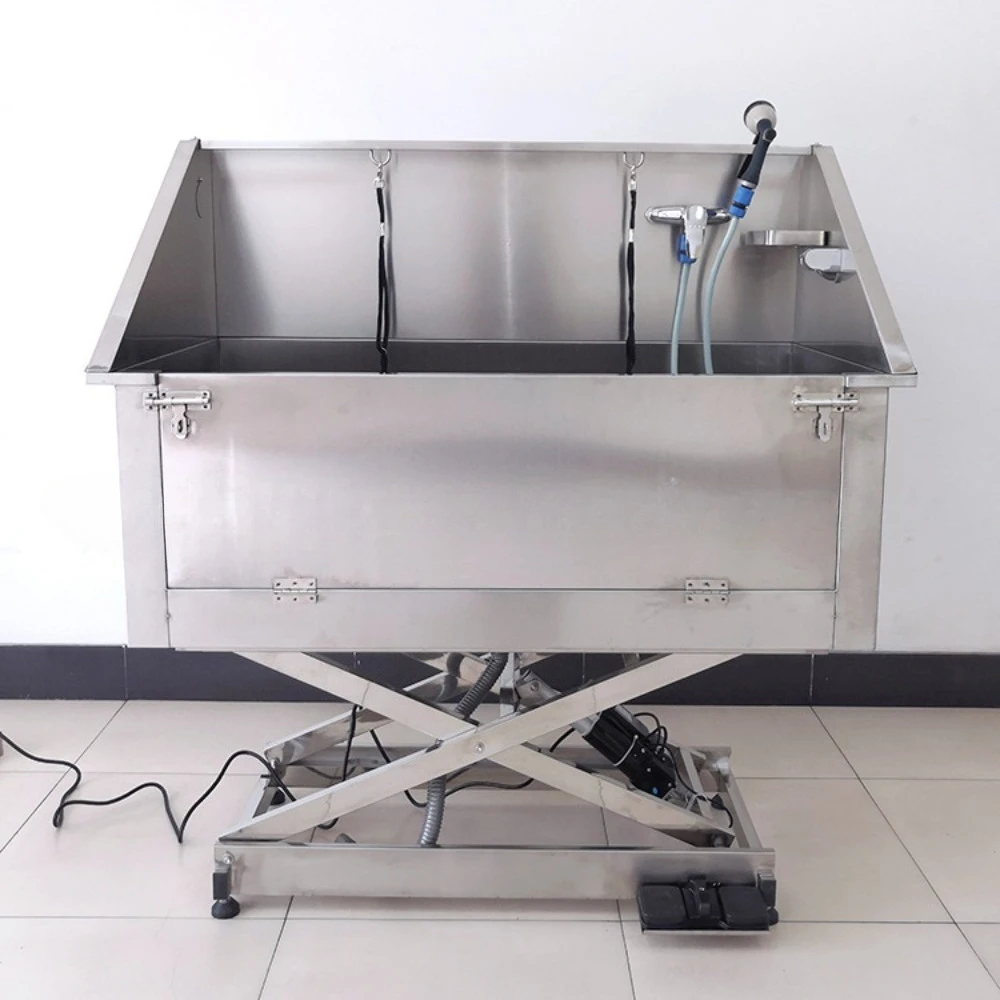 

Pet Supplies Stainless Steel Electric Lift Pet Bath Pool Large Volume Dog Bath 304 Easy to Clean