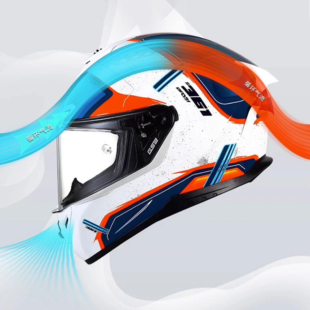 Blue Star Anti-Fall Head Protection Wear-Resistant Motocross Accessories Full Face Racing Kask Breathable Motorcycle Tail Helmet