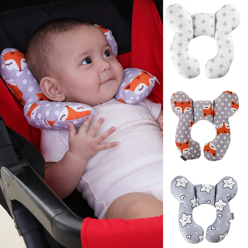 Almohada protectora para bebé, asiento de viaje para coche, almohadas de soporte para cabeza y cuello, reposacabezas en forma de U para niños recién nacidos, cojín para niños de 0 a 3 años