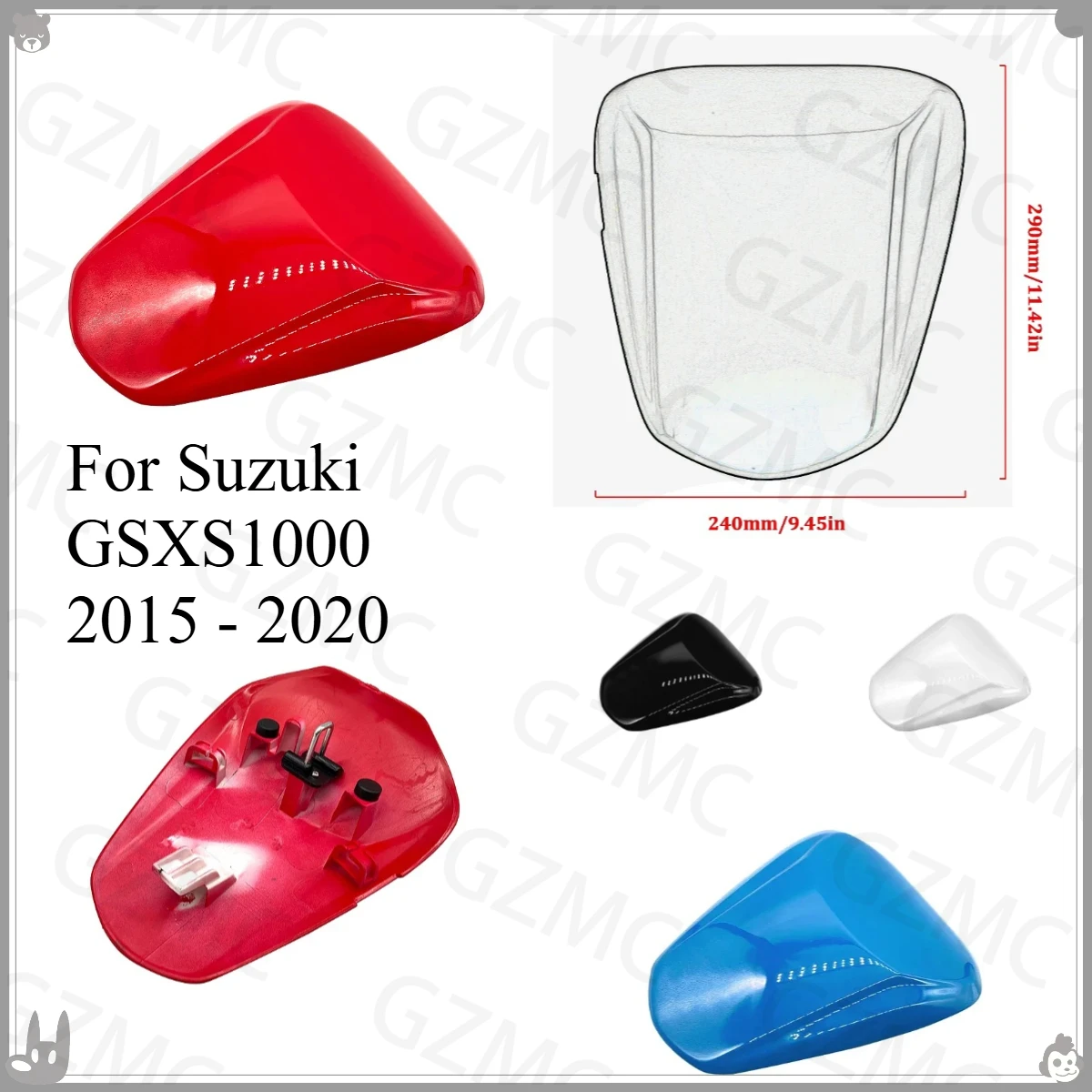 

Rear seat tail cover For Suzuki GSXS1000 2015 - 2020 Motorcycle Rear Passenger Cloak Seat Rear Cover 2016 2017 GSX S 1000 S1000