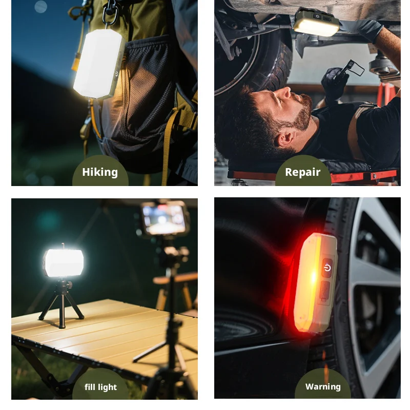 Portable Outdoor Camping Lantern Super Long Battery Life Rechargeable Emergency Light Strong Magnet Work Light for Repair