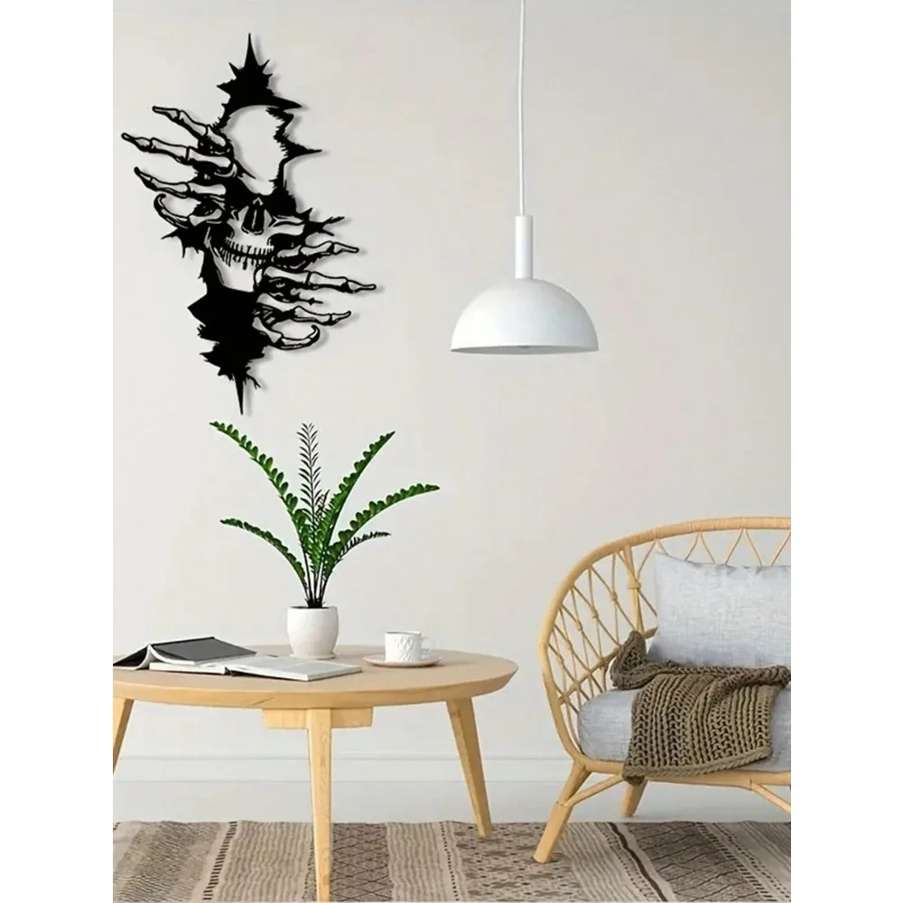 

Scary Metal Skeleton Wall Art Gothic Halloween Decor Intriguing Home Hanging