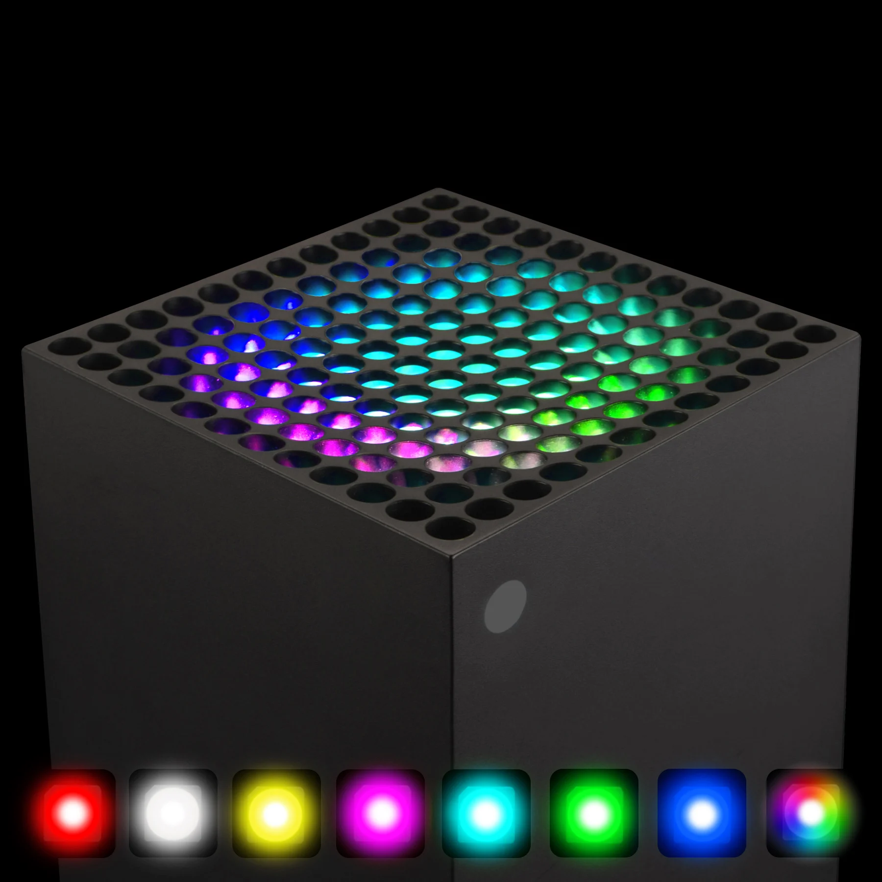 EXtremeRate-Kit de tiras LED RGB PlayVital, 39 efectos para ventilador de consola Xbox Series X con control remoto IR, 7 colores