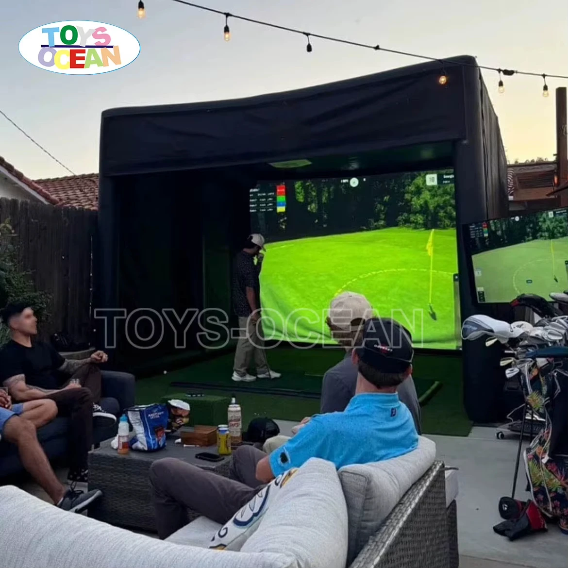 2026 Trend‑Setting Professional Inflatable Golf Simulator Shell Training Tent Premium Thick PVC Construction Portable Golf Simul