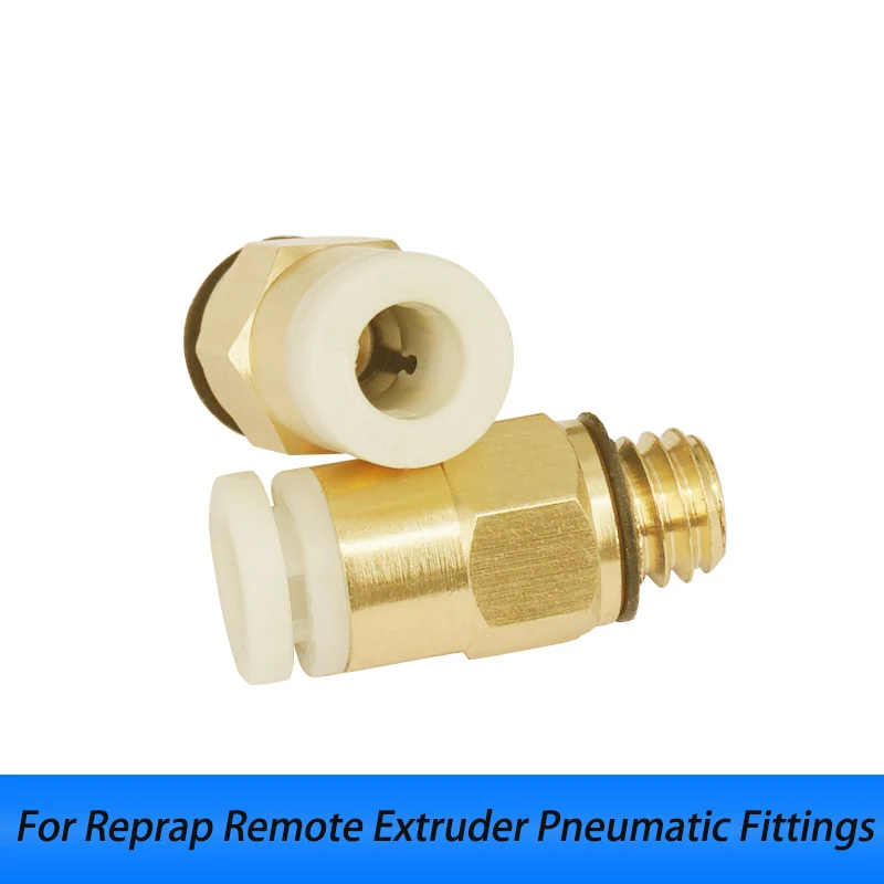 

Reprap Remote Extruder Pneumatic Connector With 4*2mm Tube M6 Thread For 3D Printer Accessories