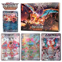 English Version Pokémon TCG: Scarlet & Violet Obsidian Flames Booster Box 100Pcs New EX Pokemon Charizard Cards