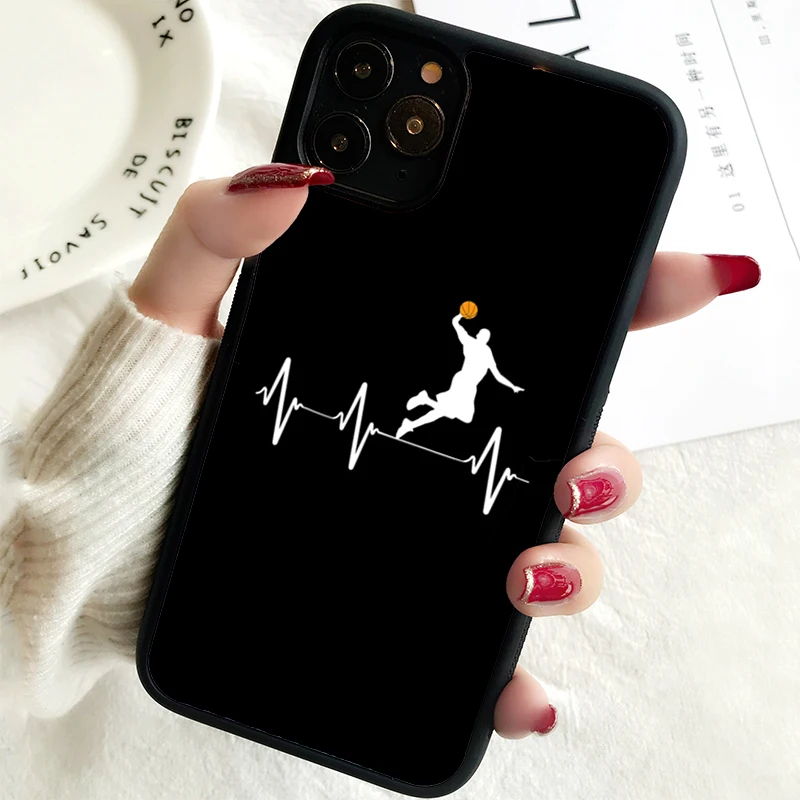 5 5S SE 2020 Phone Cover Case for iPhone 6 6S 7 8 PLUS X XS XR 11 12 13 MINI 14 PRO MAX Rubber Silicone  Basketball Heart Beat