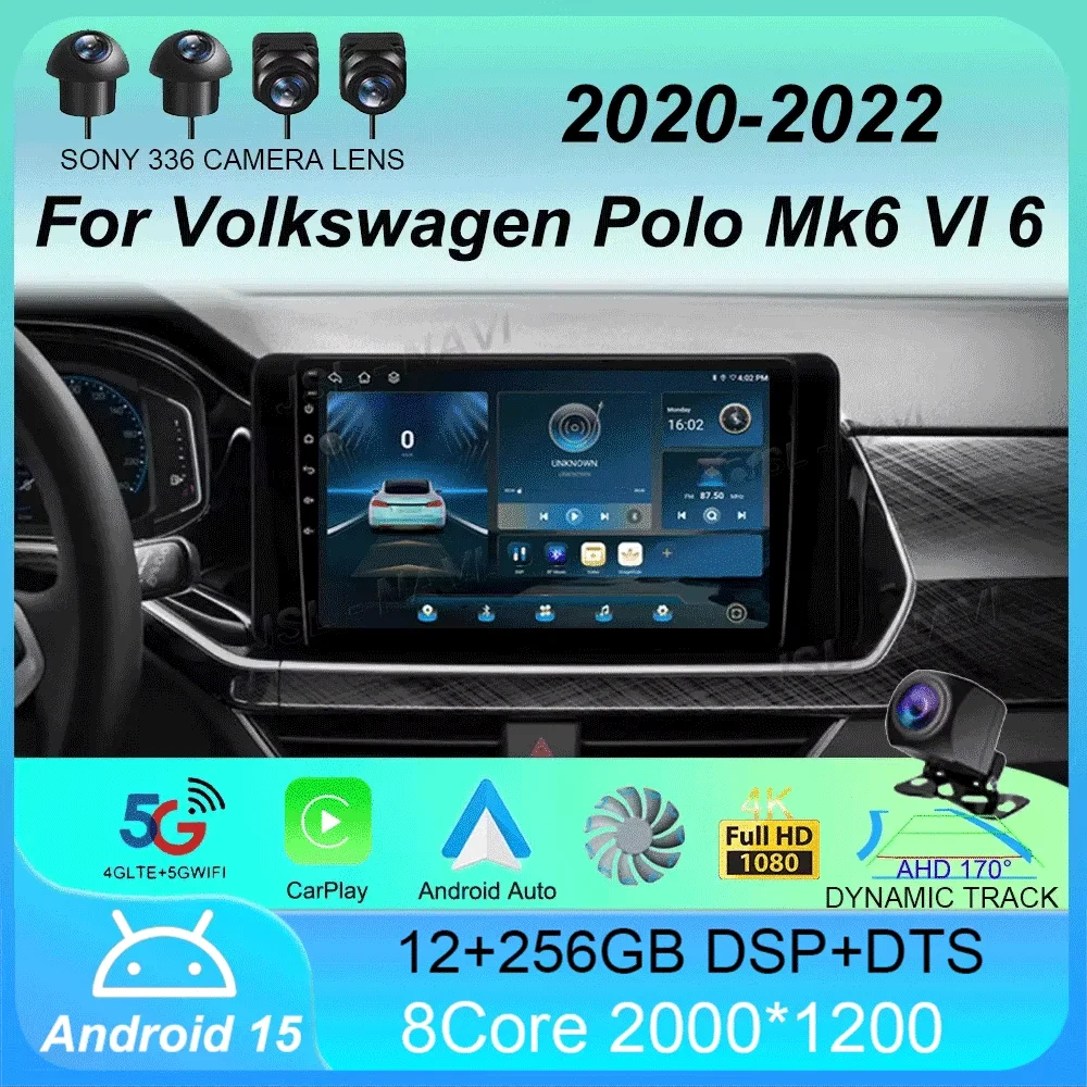 

Android 15 For Volkswagen Polo Mk6 VI 6 2020 - 2022 Car Radio Multimedia Video Player Navigation GPS No 2din 2 din dvd