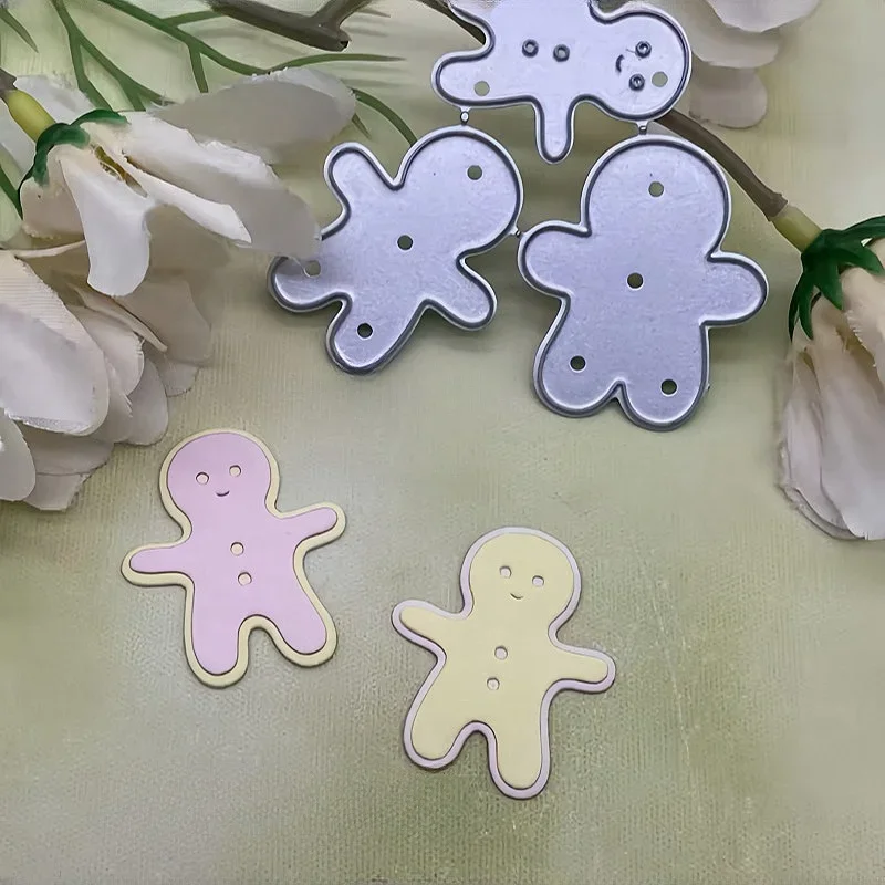 2025 New Arrival Christmas Gingerbread Man Metal Cutting Dies for Scrapbook Card Making Knife Mould Blade Punch Stencil Embossed
