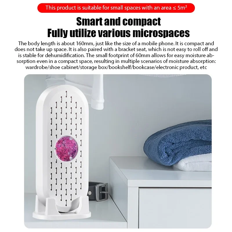 ミニエアドライヤー再利用可能なポータブル電気除湿機 USB 充電吸湿性除湿機クローゼット靴キャビネット用
