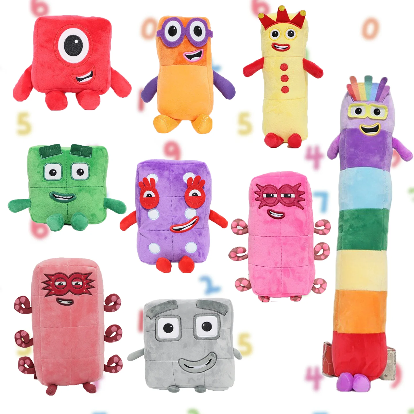 TreasuringU Number Plush Toy Kawaii Cartoon Figure Soft Stuffed Doll Educational Math Learning Plushie Toy Children's Day Gift