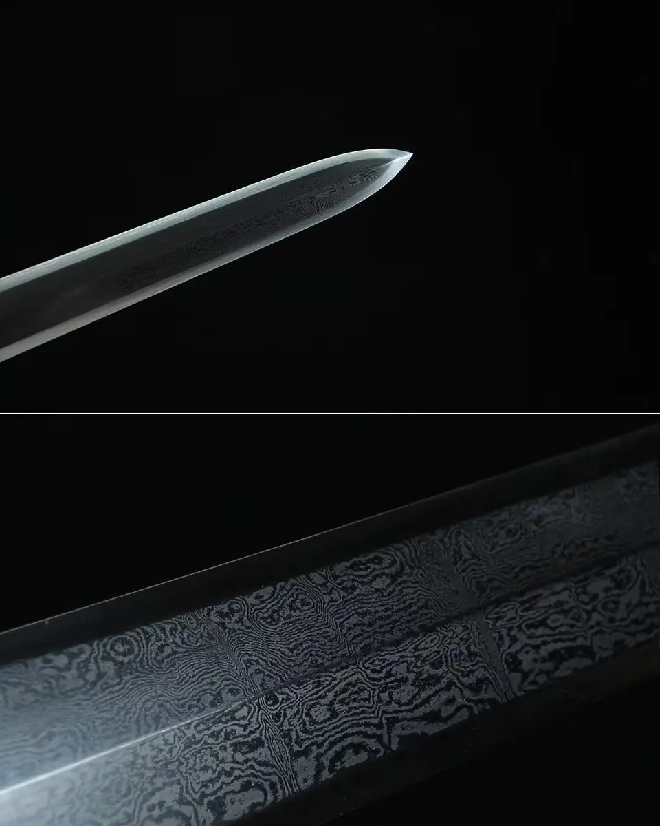 Chinese Kung Fu martial arts Samurai Sword Damascus steel Sharp genuine katana Gift of the ninja knight Beautiful full tang Read
