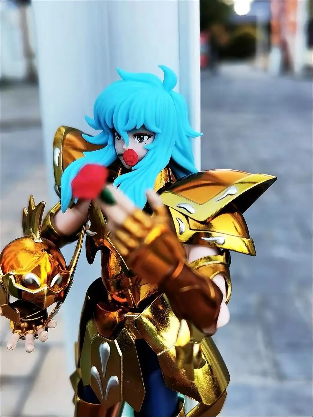 Mc modelo saint seiya pano mito ex peixes afrodite 24k/ouro cavaleiros do zodíaco anime figura de ação brinquedos coleção presentes