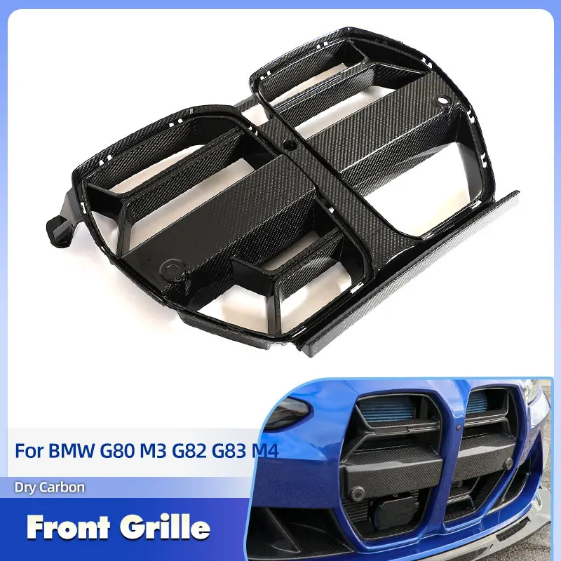 

Car Front Bumper Grille Prepreg Dry Carbon for BMW G80 M3 G82 G83 M4 2021-2025 Front Kindly Grille Racing Grills With ACC Radar